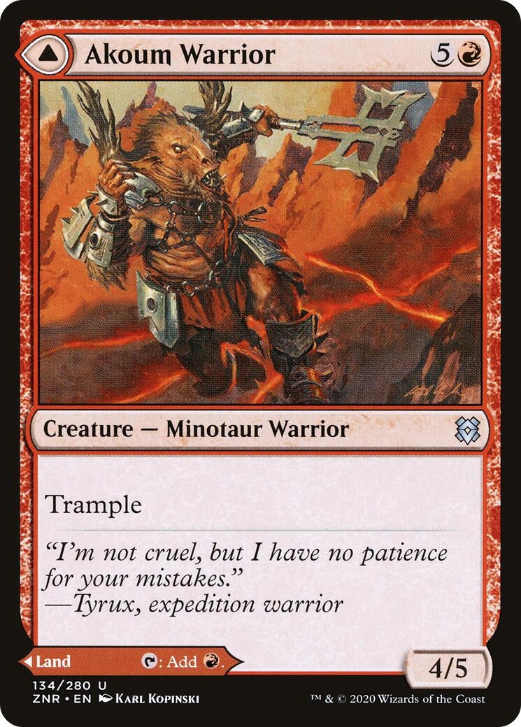 Image for Akoum Warrior (134) (ZNR) - Magic: The Gathering