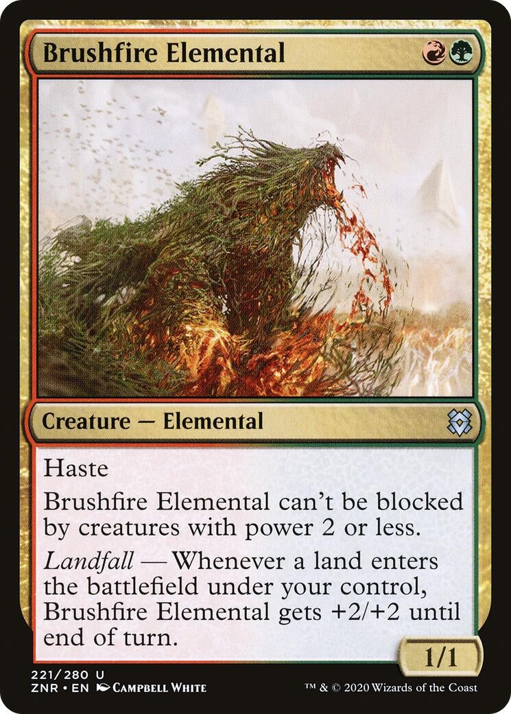 Image for Brushfire Elemental (221) (ZNR) - Magic: The Gathering