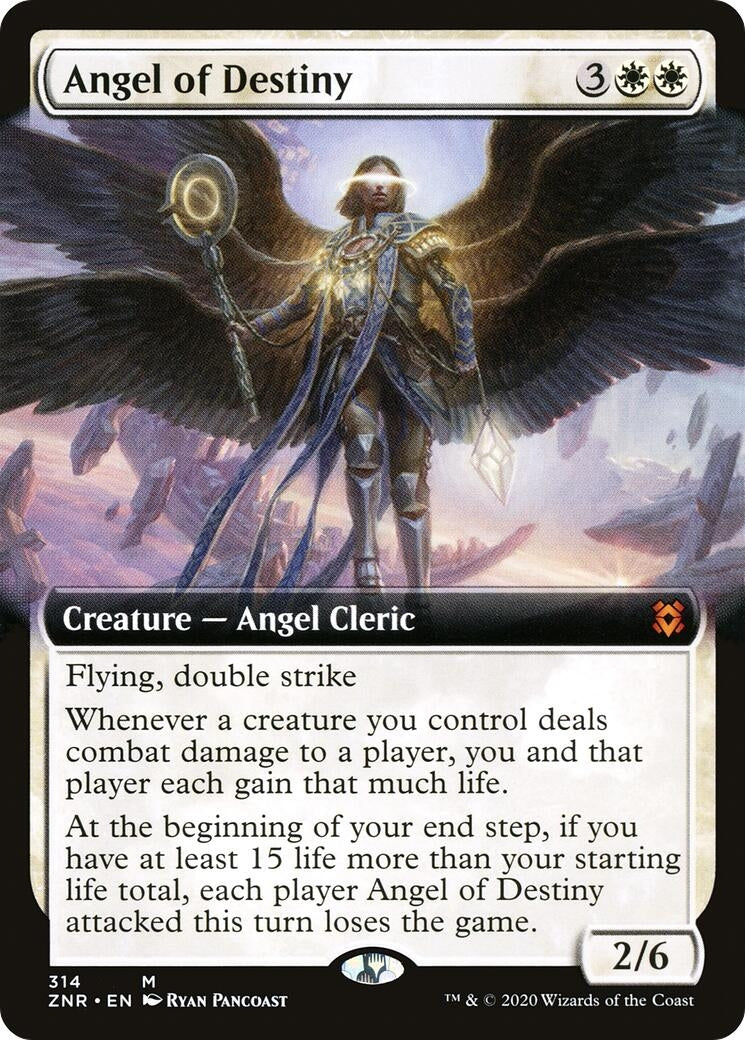 Image for Angel of Destiny (Extended Art) (314) (ZNR) - Magic: The Gathering