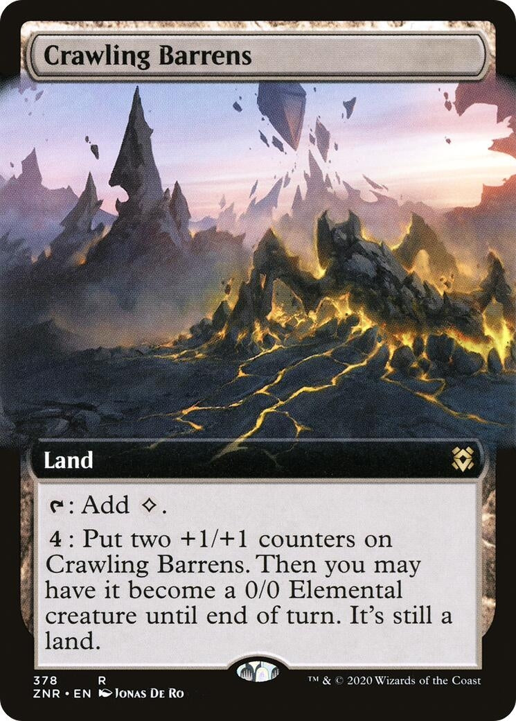 Image for Crawling Barrens (Extended Art) (378) (ZNR) - Magic: The Gathering
