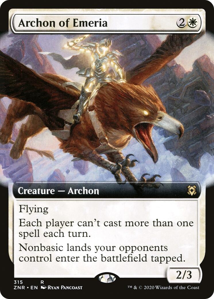Image for Archon of Emeria (Extended Art) (315) (ZNR) - Magic: The Gathering