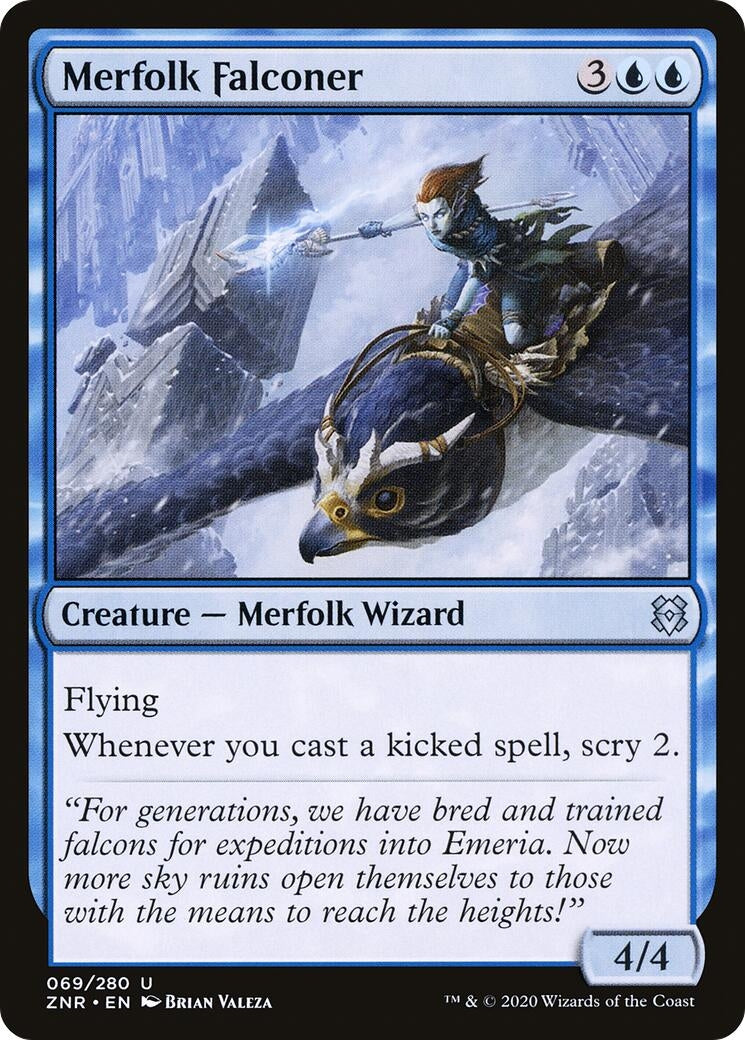 Image for Merfolk Falconer (69) (ZNR) - Magic: The Gathering