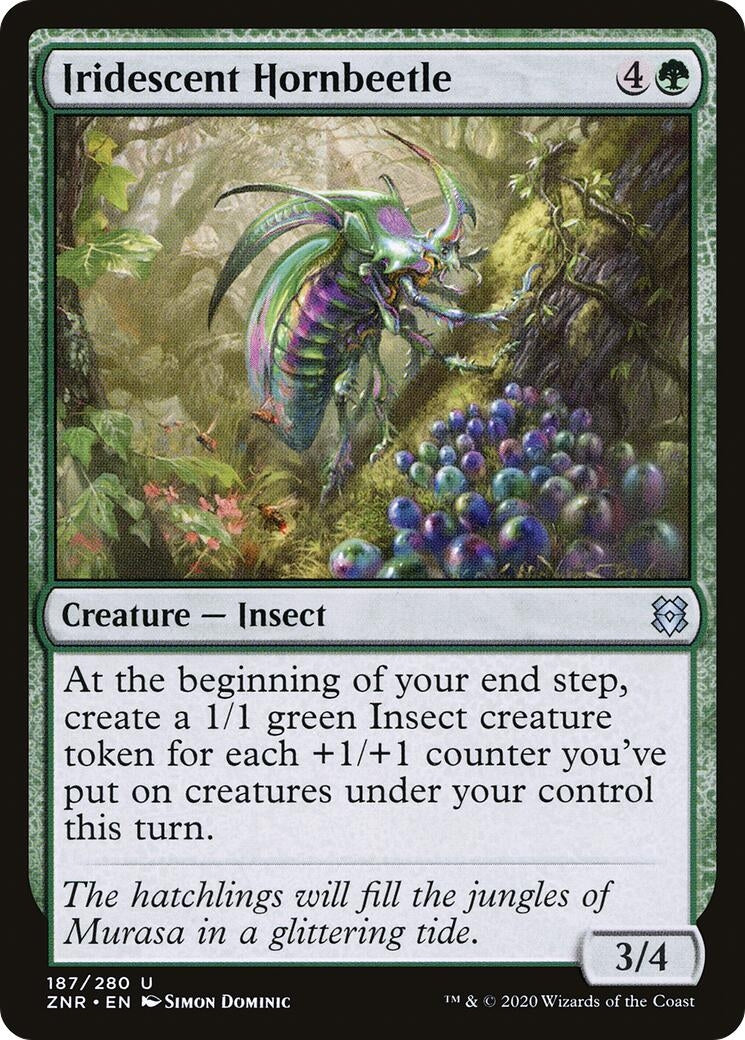 Image for Iridescent Hornbeetle (187) (ZNR) - Magic: The Gathering