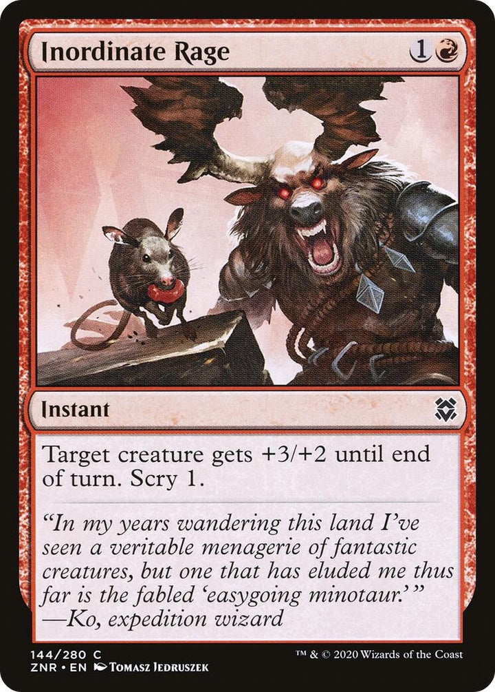 Image for Inordinate Rage (144) - Magic: The Gathering