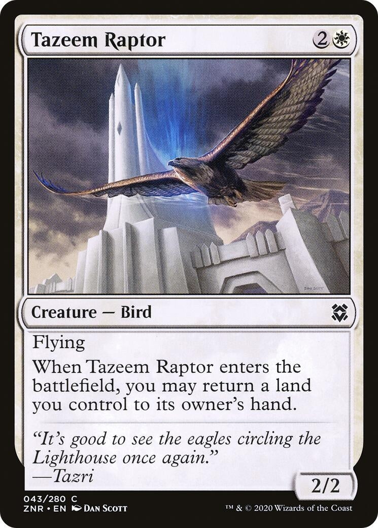 Image for Tazeem Raptor (43) (ZNR) - Magic: The Gathering