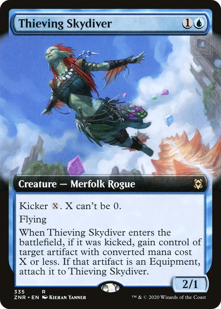 Image for Thieving Skydiver (Extended Art) (335) - Magic: The Gathering
