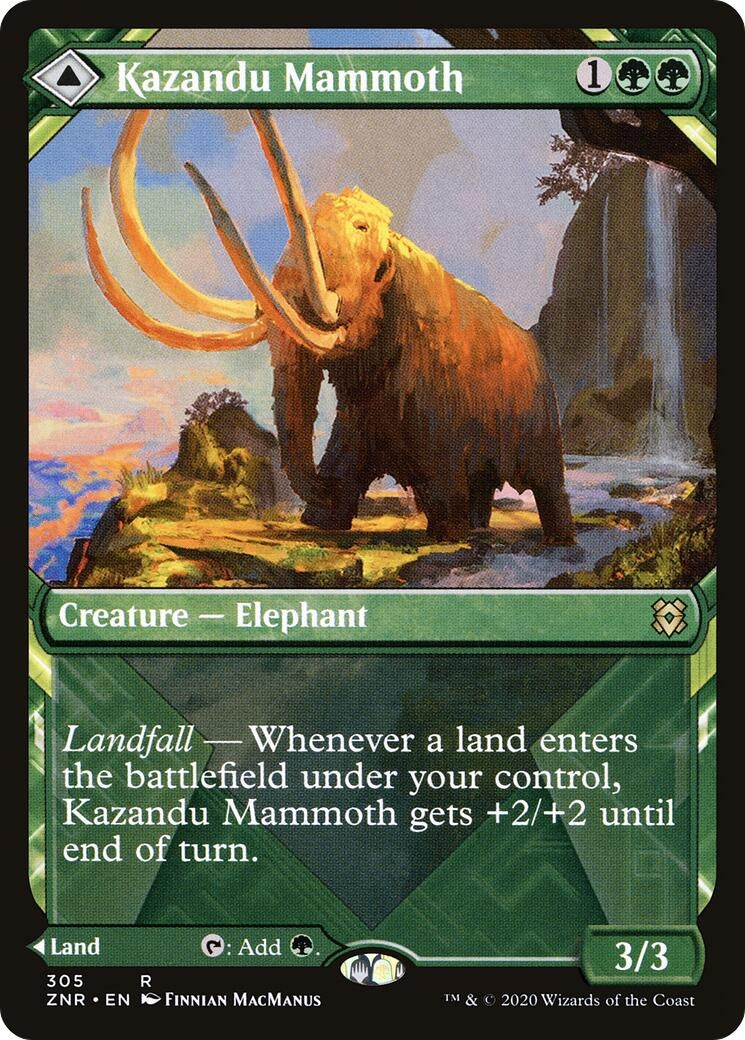Image for Kazandu Mammoth (Showcase) (305) (ZNR) - Magic: The Gathering