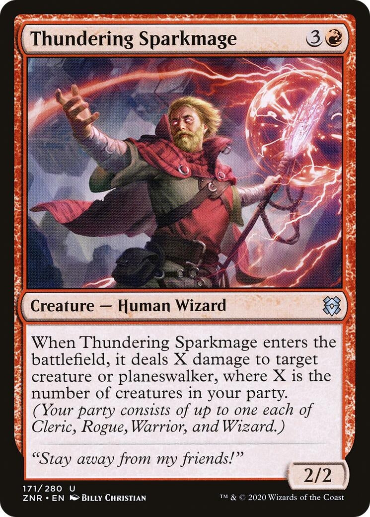 Image for Thundering Sparkmage (171) (ZNR) - Magic: The Gathering