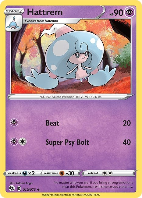 Image for Hattrem (19/73) (CHP) - Pokemon