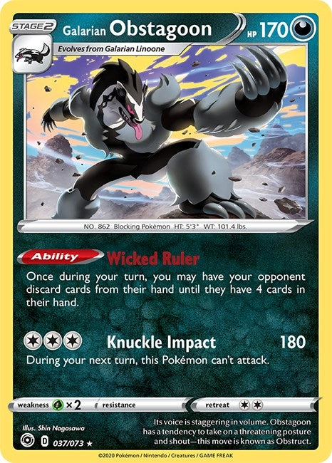 Image for Galarian Obstagoon (37/73) (CHP) - Pokemon