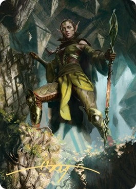 Image for Nissa of Shadowed Boughs Art Card (5/81) (Gold-Stamped Signature) (5) (ASZNR) - Magic: The Gathering