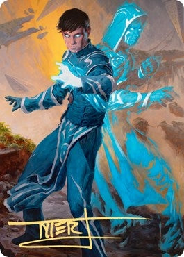 Image for Jace, Mirror Mage Art Card (1/81) (Gold-Stamped Signature) (1) (ASZNR) - Magic: The Gathering