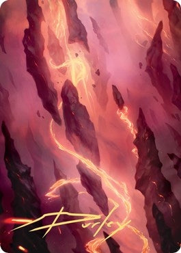Image for Mountain Art Card (16/81) (Gold-Stamped Signature) (16) - Magic: The Gathering