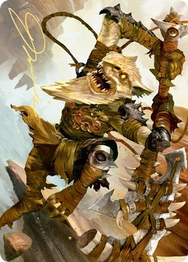 Image for Teeterpeak Ambusher Art Card (Gold-Stamped Signature) (67) (ASZNR) - Magic: The Gathering