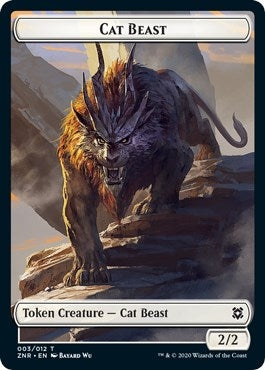 Image for Cat Beast // Hydra Double-Sided Token (3 // 9) (ZNR) - Magic: The Gathering