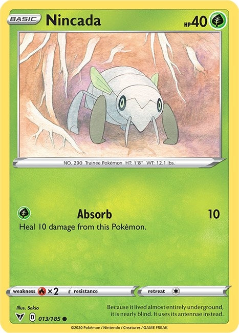Image for Nincada (013/185) (SWSH04) - Pokemon