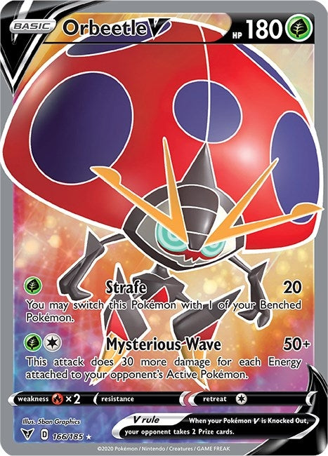 Image for Orbeetle V (Full Art) (166/185) (SWSH04) - Pokemon