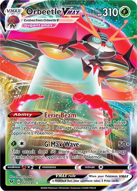 Image for Orbeetle VMAX (021/185) (SWSH04) - Pokemon