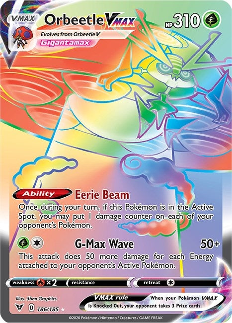 Image for Orbeetle VMAX (Secret) (186/185) (SWSH04) - Pokemon