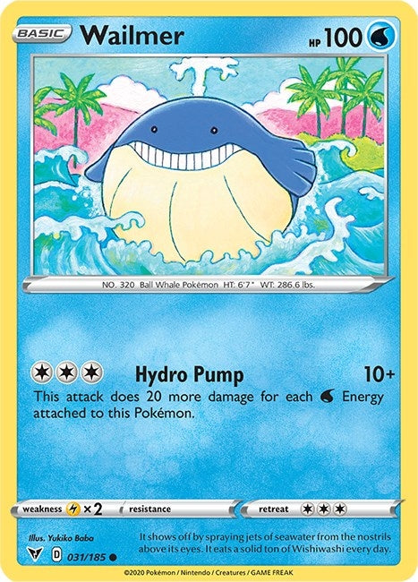 Image for Wailmer (031/185) (SWSH04) - Pokemon