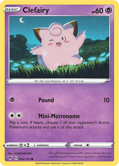 Image for Clefairy (063/185) (SWSH04) - Pokemon