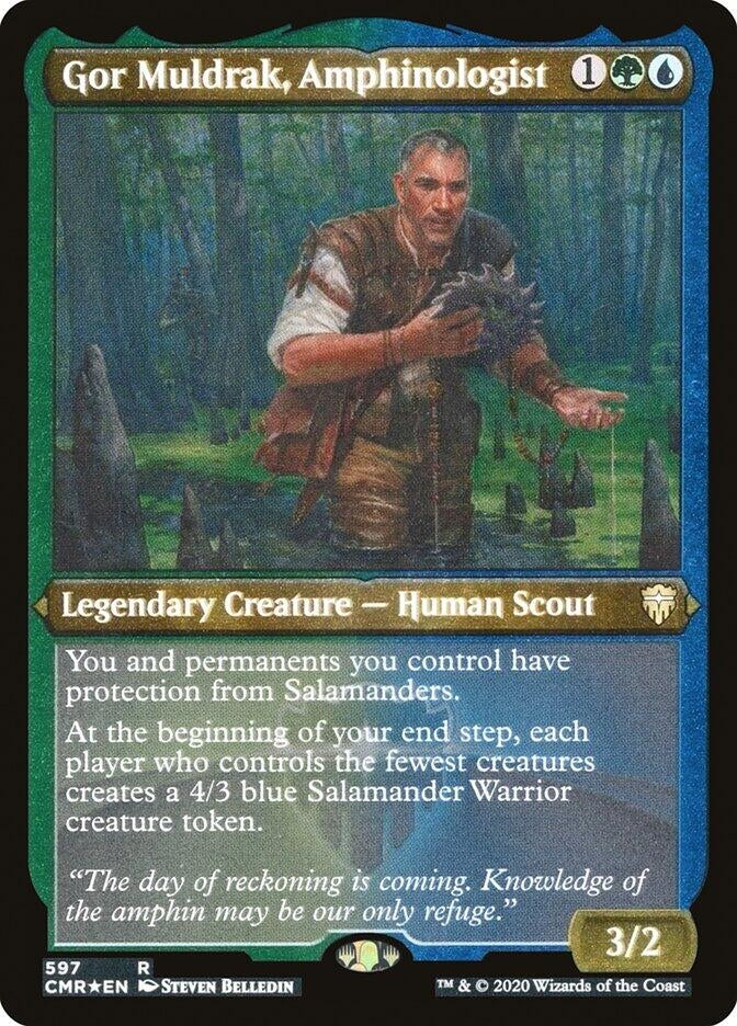 Image for Gor Muldrak, Amphinologist (Foil Etched) (597) - Magic: The Gathering