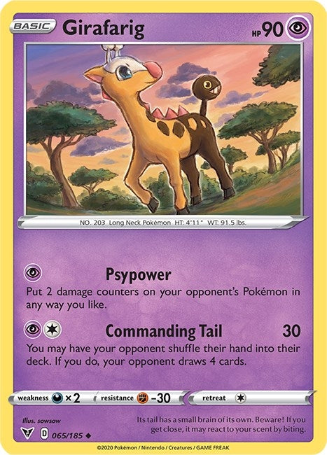 Image for Girafarig (065/185) (SWSH04) - Pokemon