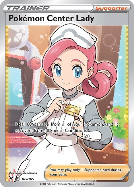 Image for Pokemon Center Lady (Full Art) (185/185) (SWSH04) - Pokemon