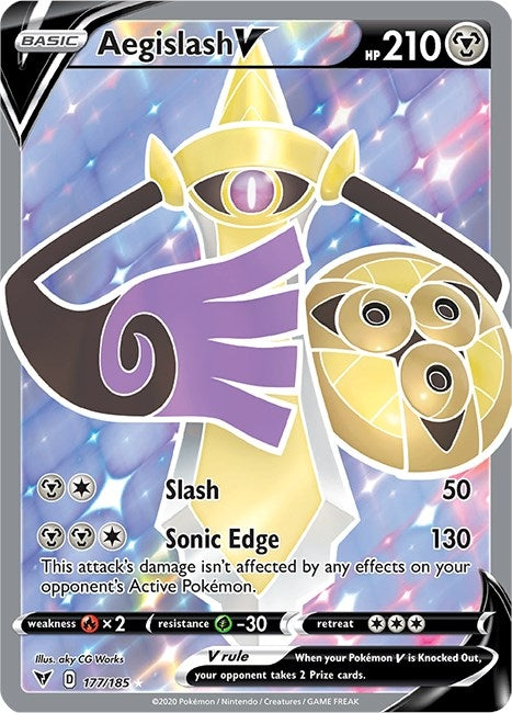 Image for Aegislash V (Full Art) (177/185) (SWSH04) - Pokemon