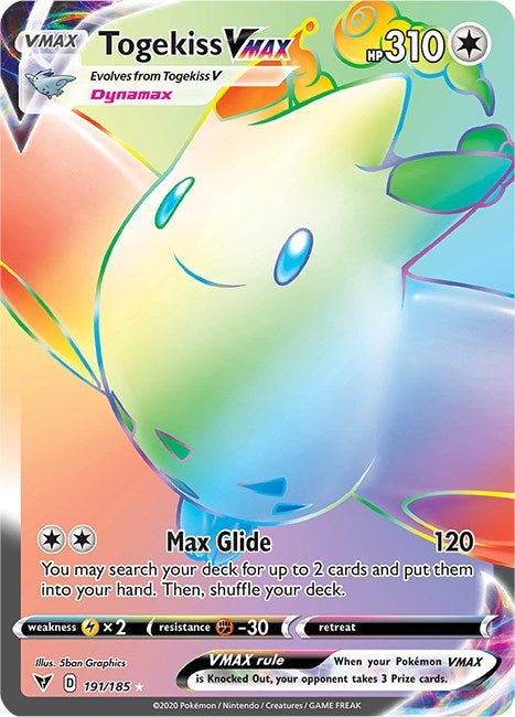 Image for Togekiss VMAX (Secret) (191/185) (SWSH04) - Pokemon