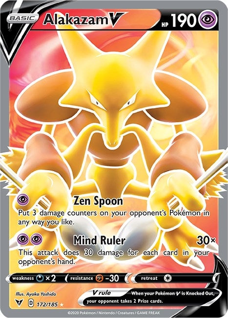 Image for Alakazam V (Full Art) (172/185) (SWSH04) - Pokemon