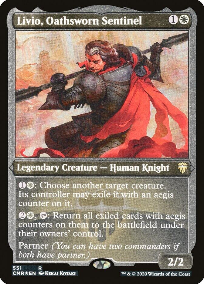 Image for Livio, Oathsworn Sentinel (Foil Etched) (551) - Magic: The Gathering