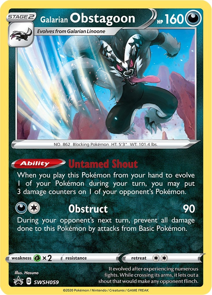 Image for Galarian Obstagoon - SWSH059 (SWSH059) (SWSD) - Pokemon