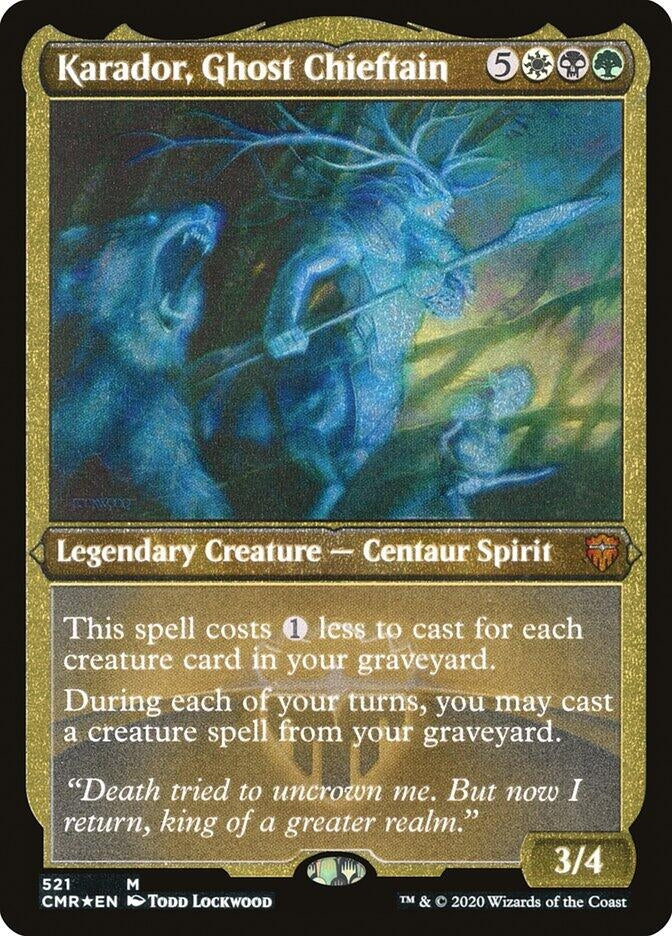 Image for Karador, Ghost Chieftain (Foil Etched) (521) - Magic: The Gathering