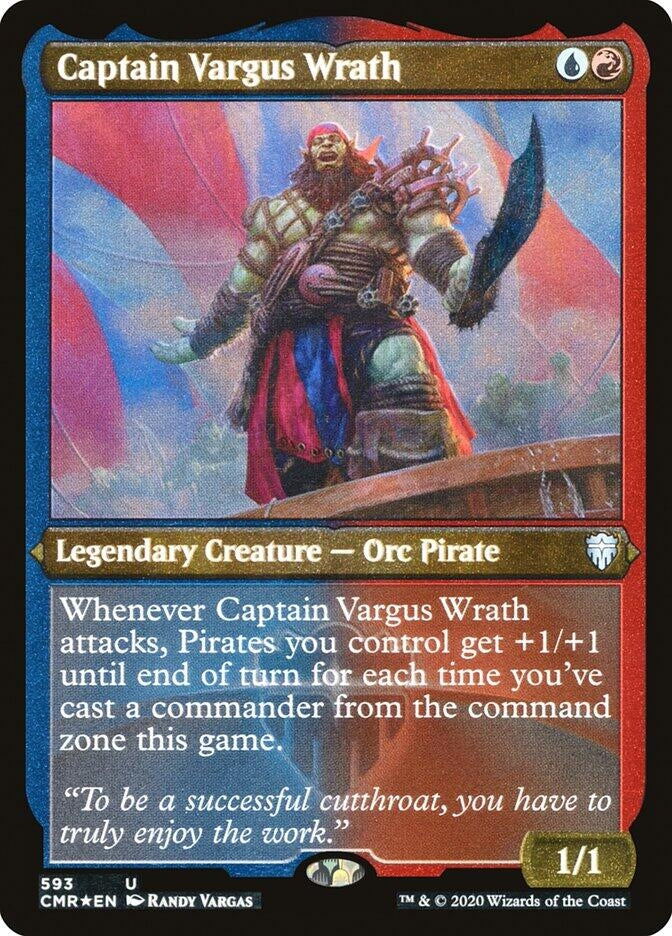 Image for Captain Vargus Wrath (Foil Etched) (593) - Magic: The Gathering