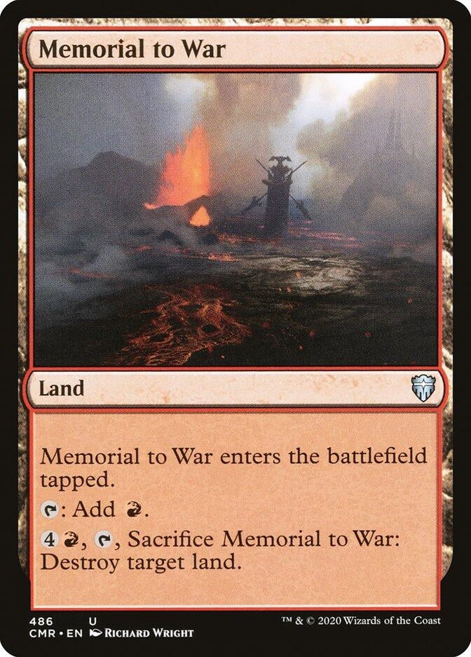 Image for Memorial to War (486) - Magic: The Gathering