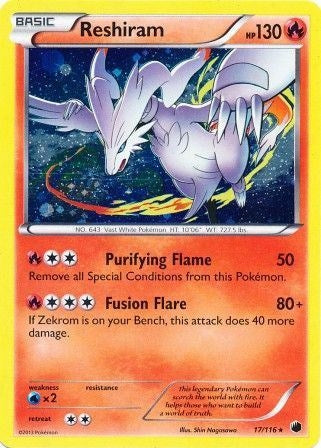 Image for Reshiram - 17/116 (Cosmos Holo) (017/116) (MCAP) - Pokemon