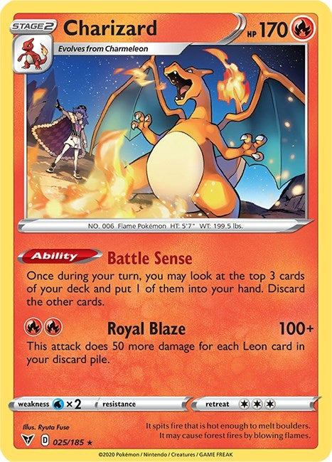 Image for Charizard - 25/185 (Cracked Ice Holo) (025/185) (PR) - Pokemon