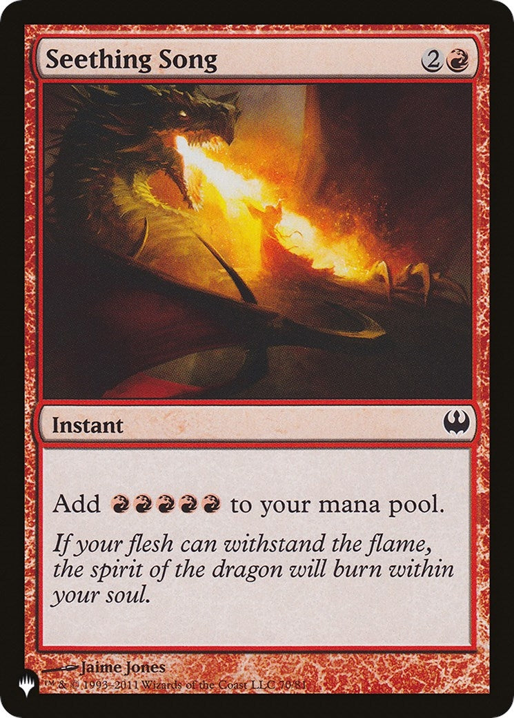 Image for Seething Song (DDG) (70/81) (LIST) - Magic: The Gathering