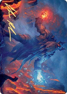 Image for Aegar, the Freezing Flame Art Card (Gold-Stamped Signature) (55) (ASKHM) - Magic: The Gathering