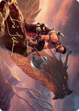 Image for Dragonkin Berserker Art Card (Gold-Stamped Signature) (32) (ASKHM) - Magic: The Gathering