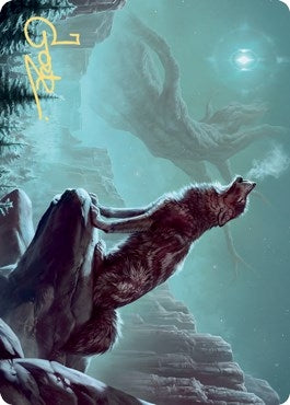 Image for Sarulf's Packmate Art Card (Gold-Stamped Signature) (51) - Magic: The Gathering
