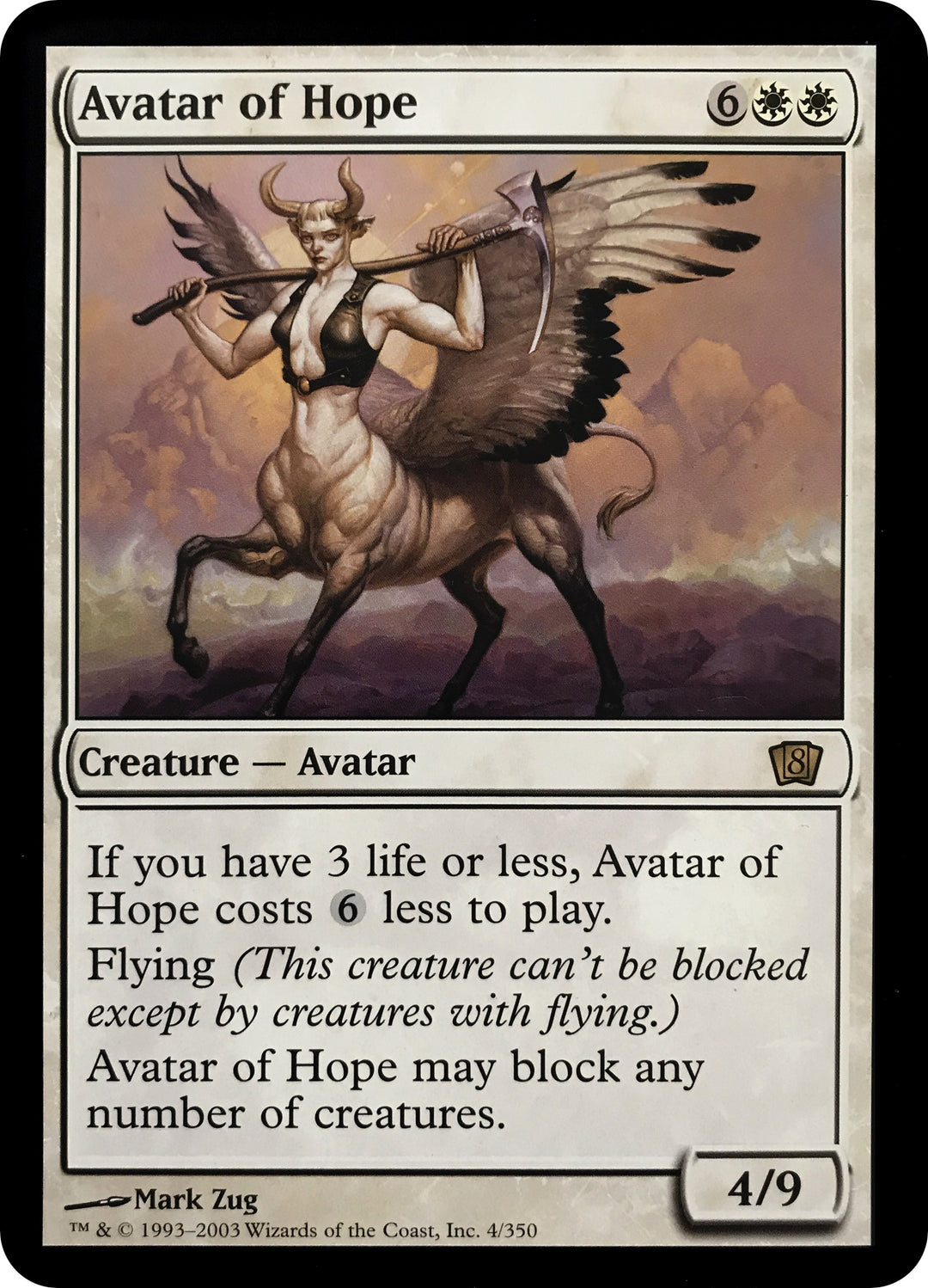 Image for Avatar of Hope (8th Edition) (4) (OVER) - Magic: The Gathering