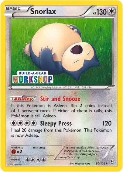 Image for Snorlax - 80/106 (Build-a-Bear Workshop Exclusive) (080/106) (MCAP) - Pokemon