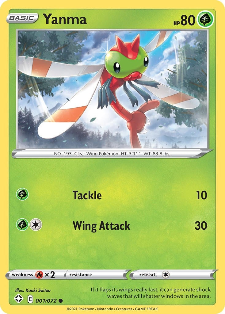 Image for Yanma (001/072) (SHF) - Pokemon