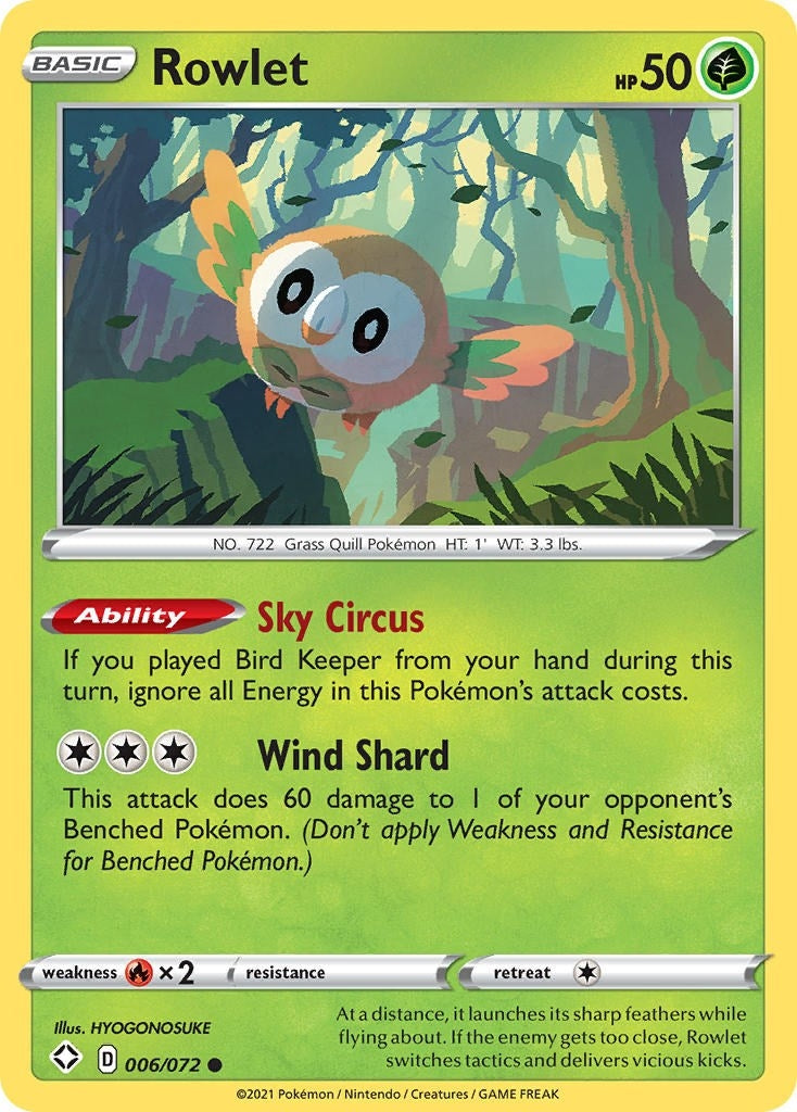 Image for Rowlet (006/072) (SHF) - Pokemon