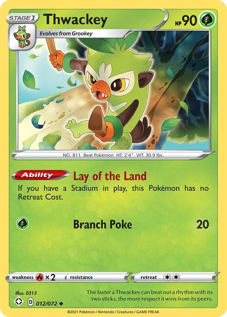 Image for Thwackey (012/072) (SHF) - Pokemon