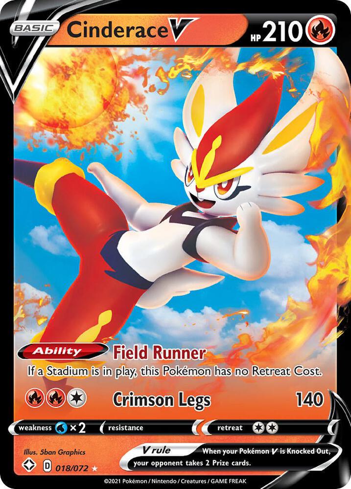 Image for Cinderace V (018/072) (SHF) - Pokemon