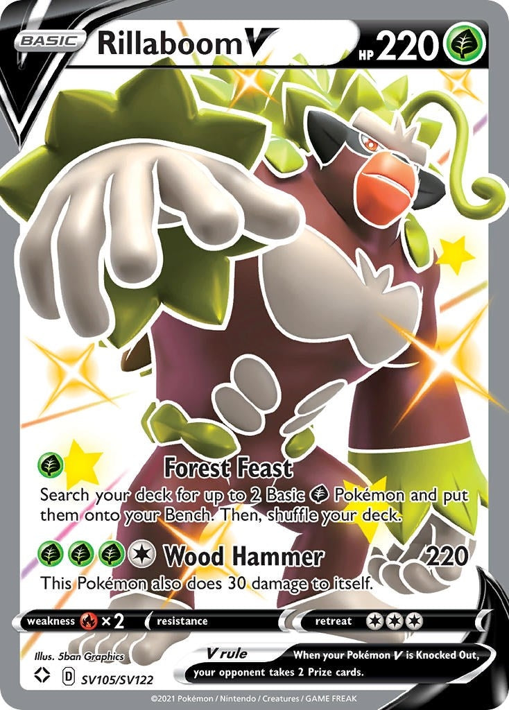 Image for Rillaboom V (SV105/SV122) (SHFSV) - Pokemon