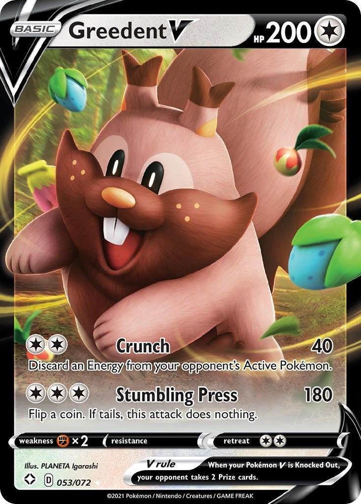 Image for Greedent V (053/072) (SHF) - Pokemon